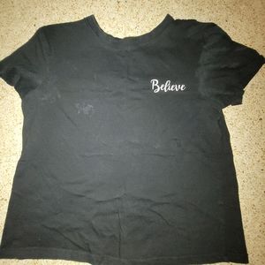Black t-shirt " believe"
